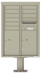 Florence 4C Pedestal 4C12D-10-P Postal Grey