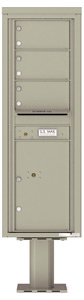 Florence 4C Pedestal 4C14S-03-P Postal Grey