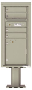 Florence 4C Pedestal 4CADS-04-P Postal Grey