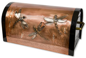 Hentzi Rugged Rural Mailbox Dragonflies Wheat