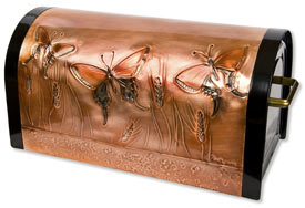 Hentzi Rugged Rural Mailbox Summer Butterflies