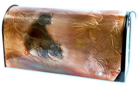 Hentzi Rural Copper Mailbox Bear Cubs