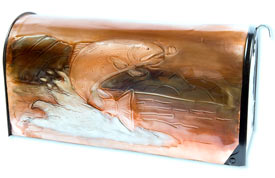 Hentzi Rural Copper Mailbox Brook Trout