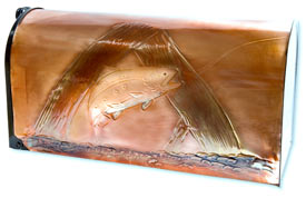 Hentzi Rural Copper Mailbox Brown Trout