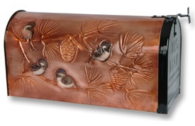 Hentzi Rural Copper Mailbox Classic Chickadee