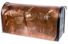 Hentzi Rural Copper Mailbox Dragonfly