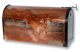 Hentzi Rural Copper Mailbox Fox