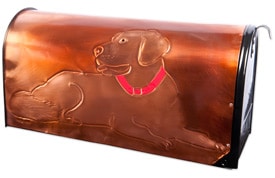 Hentzi Rural Copper Mailbox Golden Retriever