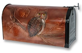 Hentzi Rural Copper Mailbox Owl