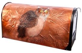 Hentzi Rural Mailbox Proud Horned Owl