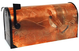 Hentzi Rural Copper Mailbox Ruffed Grouse