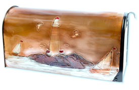 Hentzi Rural Copper Mailbox Sailing Days