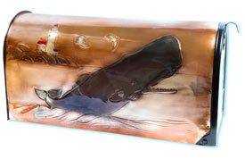 Hentzi Rural Copper Mailbox Sperm Whale