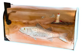 Hentzi Rural Copper Mailbox Striped Bass