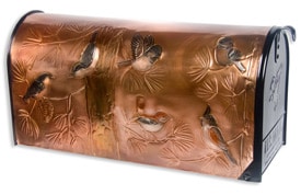 Hentzi Rural Copper Mailbox Wildbirds