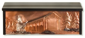 Henzti Wall Mount Mailbox Covered Bridge