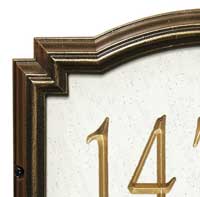 Whitehall Address Plaques Limestone Bronze Gold