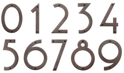 Majestic 6 Inch Bronze Noble House Numbers