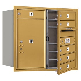 Salsbury 4C Mailboxes 3707D-06 Gold