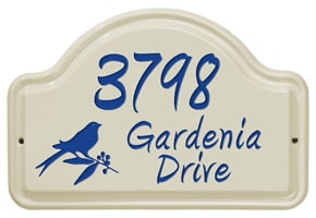 Whitehall Bird Arch Plaque Blue