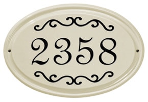 Whitehall Classic Scroll Oval Plaque Black