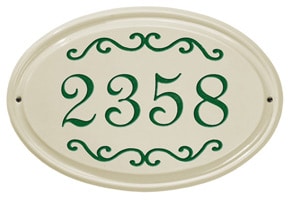Whitehall Classic Scroll Oval Plaque Green