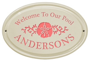 Whitehall Sand Dollar Oval Plaque Coral