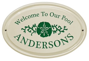 Whitehall Sand Dollar Oval Plaque Green