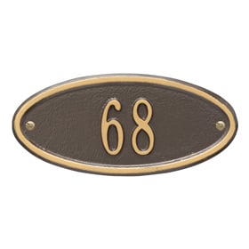 Whitehall Madison Petite Plaque Bronze Gold