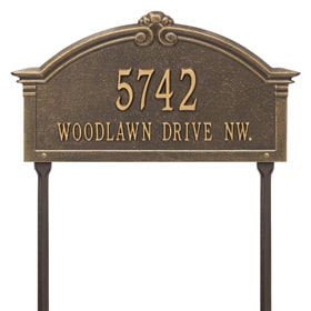Whitehall Roselyn Lawn Marker Bronze Gold
