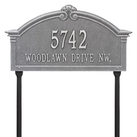 Whitehall Roselyn Lawn Marker Pewter Silver