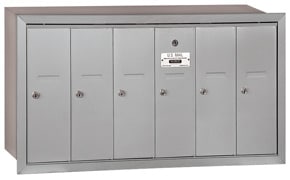 Salsbury 6 Door Vertical Mailbox Aluminum