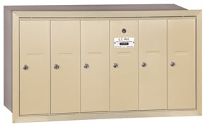 Salsbury 6 Door Vertical Mailbox Sandstone