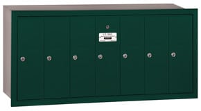 Salsbury 7 Door Vertical Mailbox Green