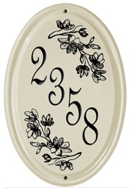 Whitehall Dogwood Vertical Oval Plaque Black