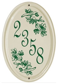 Whitehall Dogwood Vertical Oval Plaque Green