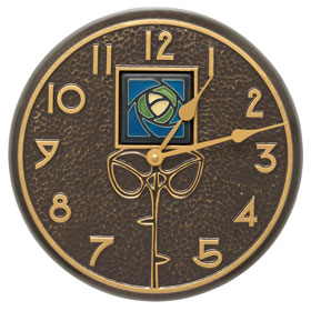 Whitehall Hunter Rose Clock Blue