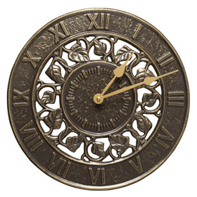 Whitehall Ivy Clock French Bronze