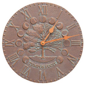 Whitehall Times Seasons Clock Copper Verdigris