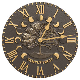 Whitehall Times Seasons Clock French Bronze