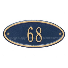 Whitehall Petite Madison Oval Blue Gold