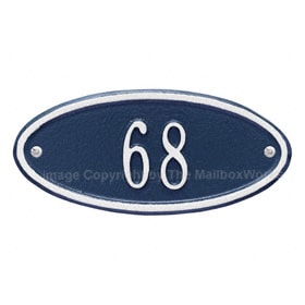 Whitehall Petite Madison Oval Blue Silver