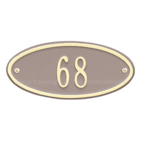 Whitehall Petite Madison Oval Taupe Ivory
