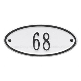 Whitehall Petite Madison Oval White Black