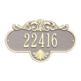 Whitehall Rochelle Address Plaque Taupe Ivory