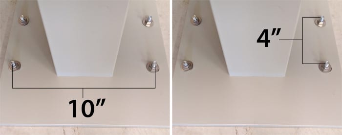 CBU Mailbox Pedestal Bolt Footprint Dimensions