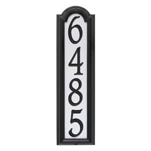 Whitehall Manchester Vertical Reflective Plaque Black