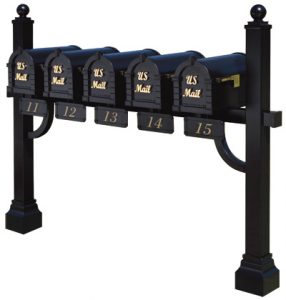 Gaines Signature Keystone Mailbox Pentad Post