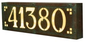 America's Finest Pasadena Lighted Address Plaque