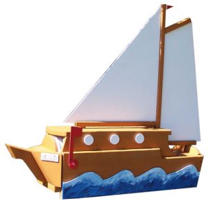 Woodendipity Sailboat Novelty Nautical Mailbox